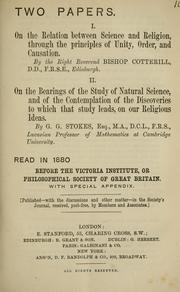 Cover of: Two papers: read in 1880 before the Victoria Institute, or Philosophical Society of Great Britain ; with special appendix.