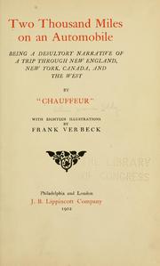 Cover of: Two thousand miles on an automobile by Arthur Jerome Eddy, Arthur Jerome Eddy