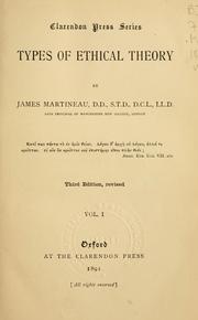 Cover of: Types of ethical theory by James Martineau