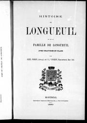 Histoire de Longueuil et de la famille Longueuil by Alex Jodoin