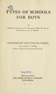 Cover of: Types of schools for boys