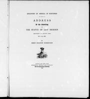 Cover of: Discovery of America by Northmen: address at the unveiling of the statue of Leif Erikson, delivered in Faneuil Hall, Oct. 29, 1887