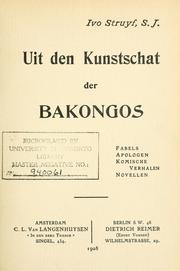 Uit den kunstschat der Bakongos by Ivo Struyf