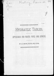 Cover of: Hydraulic tables, applicable for water pipes or sewers