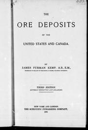 Cover of: The ore deposits of the United States and Canada