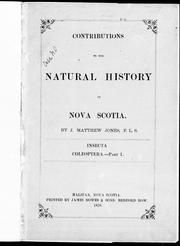 Cover of: Contributions to the natural history of Nova Scotia