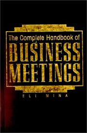 Cover of: The Complete Handbook of Business Meetings