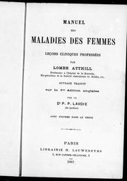 Cover of: Manuel des maladies des femmes: leçons cliniques