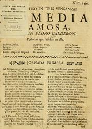 Cover of: Un castigo en tres venganzas by Pedro Calderón de la Barca