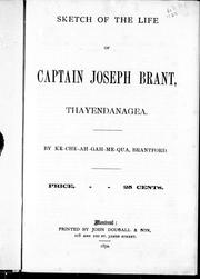 Cover of: Sketch of the life of Captain Joseph Brant, Thayendanagea | 