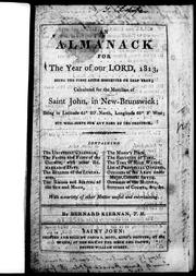 An Almanack for the year of Our Lord, 1813