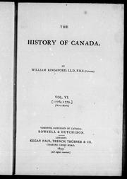 Cover of: The history of Canada by by William Kingsford.