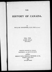 Cover of: The history of Canada by William Kingsford