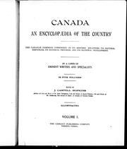 Cover of: Canada, an encyclopaedia of the country | 