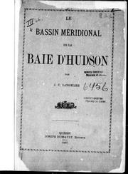 Cover of: Le bassin méridional de la baie d'Hudson