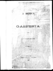 A sketch on Gaspesia by J. C. Langelier