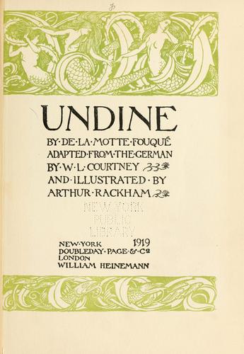Undine by La Motte-Fou Freiherr de