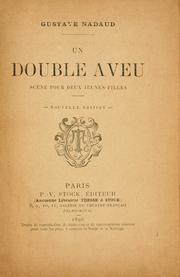 Cover of: double aveu: scène pour deux jeunes filles.