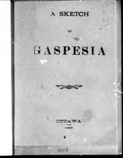Cover of: A sketch of Gaspesia
