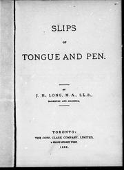 Cover of: Slips of tongue and pen