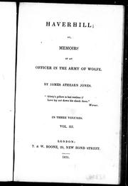 Cover of: Haverhill, or, Memoirs of an officer in the army of Wolfe | 