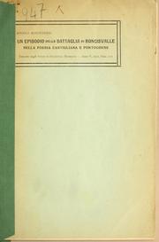 Cover of: Un episodio della Battaglia di Roncisvalle nella poesia castigliana e portoghese.