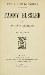 Cover of: vie de danseuse, Fanny Elssler