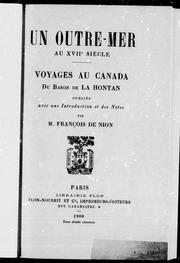 Cover of: Un outre-mer au XVIIe siècle by Louis Armand de Lom d'Arce baron de Lahontan