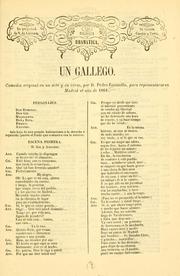 Cover of: gallego: comedia original en un acto y en verso