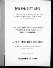 Cover of: Draining clay land: a new method of doing it