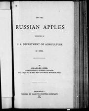 Cover of: On the Russian apples imported by U.S. Department of Agriculture in 1870