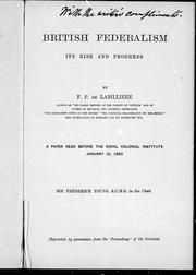 British federalism by F. P. De Labillière