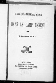 Cover of: Dans le camp ennemi by Zach Lacasse