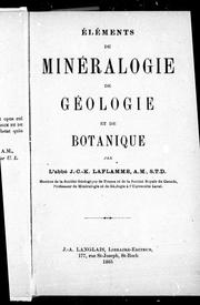 Cover of: Elements de minéralogie, de géologie et de botanique