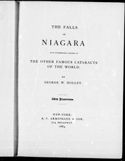 Cover of: The falls of Niagara: with supplementary chapters on the other famous cataracts of the world