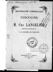 Cover of: Réciprocité commerciale: discours