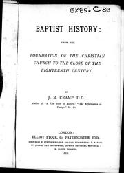 Cover of: Baptist history by by J.M. Cramp.