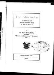 Cover of: The Africanders by by Le Roy Hooker.