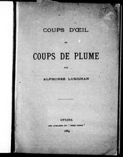 Cover of: Coups d'oeil et coups de plume