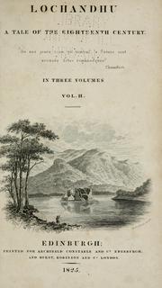 Cover of: Lochandhu: a tale of the eighteenth century.