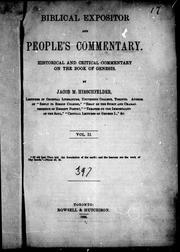 Cover of: Biblical expositor and people's commentary by by Jacob M. Hirschfelder.