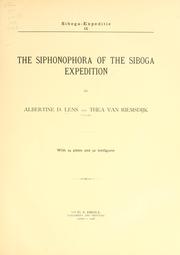 Cover of: Siphonophora of the Siboga expedition