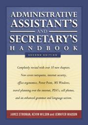Cover of: Administrative Assistant's and Secretary's Handbook by James Stroman, Kevin Wilson, Jennifer Wauson