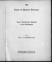 Cover of: The story of Marcus Whitman | 