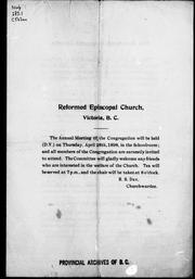 Reformed Episcopal Church, Victoria, B.C.