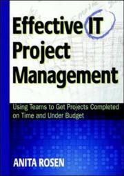 Cover of: Effective IT Project Management