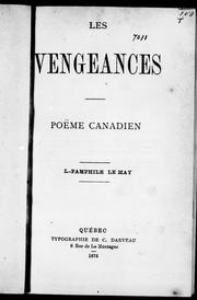 Cover of: Les vengeances by Pamphile Lemay
