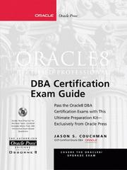 Cover of: Oracle8 Certified Professional DBA certification exam guide.