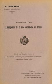 Cover of: Révision des amphipodes de la cote océanique de France