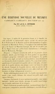 Cover of: Une écrevisse nouvelle du Mexique, Cambarus (Cambarus) bouvieri nov. sp. by Alfred Edward Ortmann
